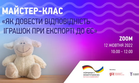 Майстер &#8211; клас «Як довести відповідність іграшок при експорті до ЄС»