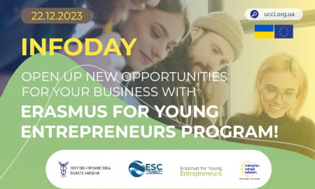 Інформаційний день, присвячений програмі ERASMUS FOR YOUNG ENTREPRENEURS (ЕРАЗМУС для починаючих підприємців)