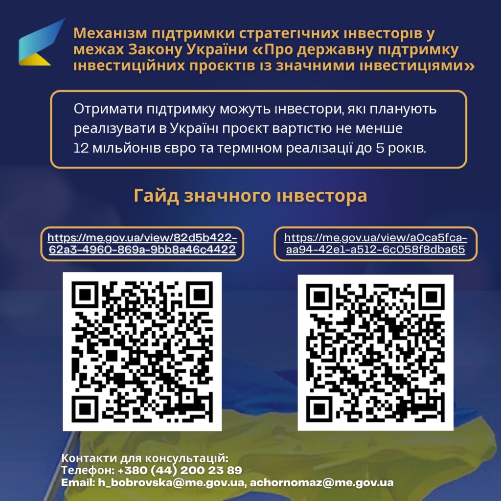 Мінекономіки розроблено Гайд щодо державної підтримки інвестиційних проєктів із значними інвестиціями