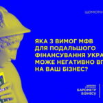 Яка з вимог МВФ для подальшого фінансування України може негативно вплинути на ваш бізнес?