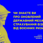 В Україні запрацював оновлений механізм страхування майна бізнесу від воєнних ризиків