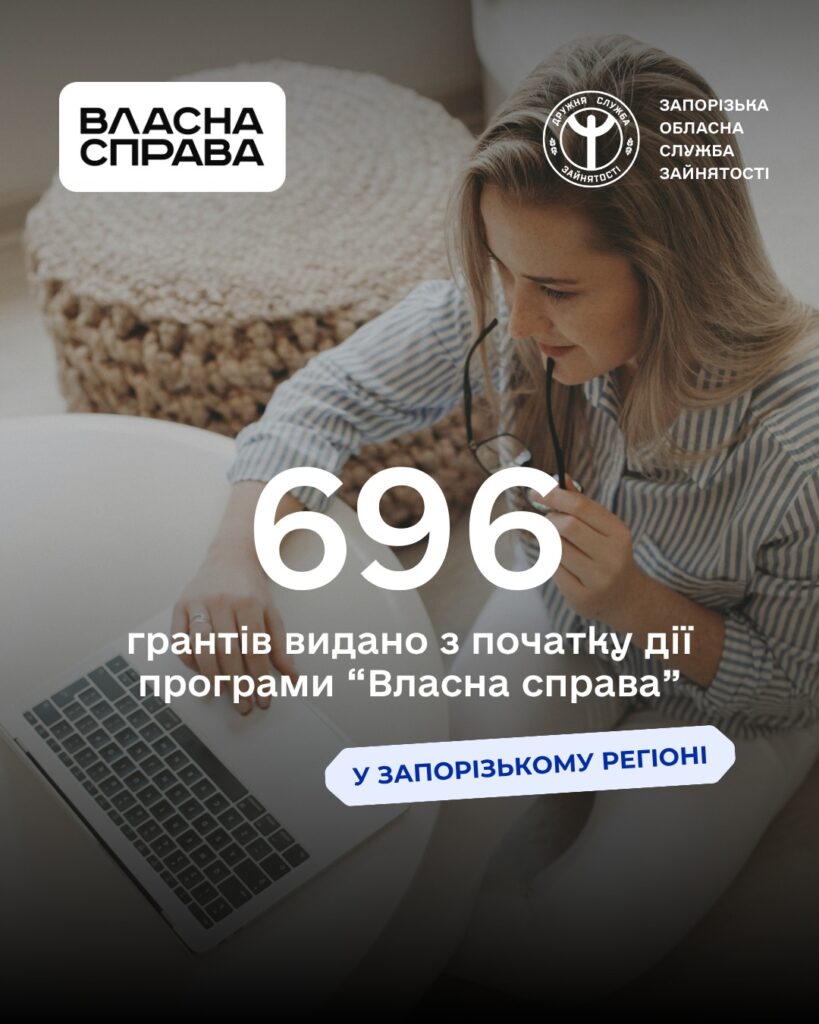 У Запорізькому регіоні програма «Власна справа» сприяє створенню робочих місць і підтримує розвиток підприємництва