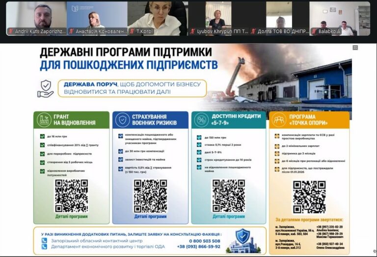 «Діалог влади та бізнесу»: інструменти підтримки для відновлення постраждалих підприємств