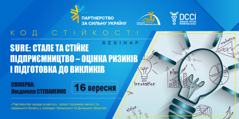 Воркшоп «SURE: Стале та стійке підприємництво. Визначення ризиків та небезпек»