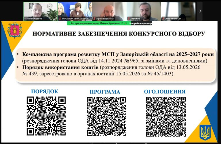 У Запоріжжі стартувала нова хвиля обласної грантової програми: про можливості дізналися під час «Діалогу влади та бізнесу»
